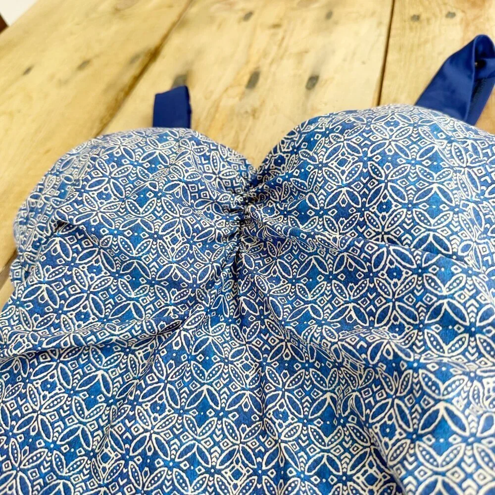 NWT Athena Swim Cami Top‎ Bathing Suit Blue Mandala NEW 32D